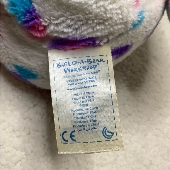 Build A Bear Workshop Hearts And Hugs Pink and Blue Bear Stuffed Animal BABW - Picture 4 of 7